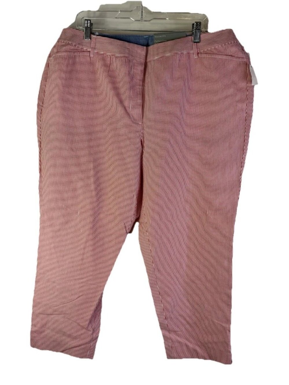 New Talbots Perfect Crop Pants Slim Capri Striped